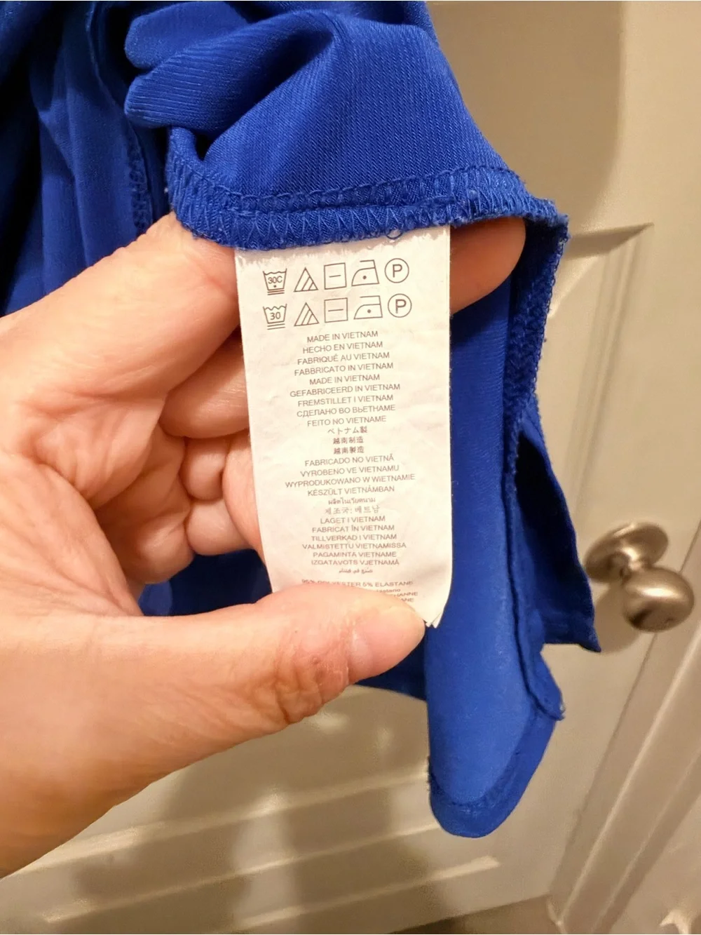 Michael Kors Electric Blue Cold-Shoulder Ladder Sleeve Tunic